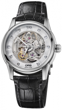 Buy this new Oris Artelier Skeleton 01 734 7670 4019-07 5 21 71FC mens watch for the discount price of £1,451.00. UK Retailer.